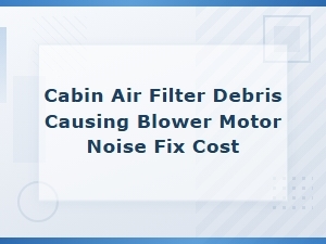 Cabin Air Filter Debris Causing Blower Motor Noise Diagnosis and Fix